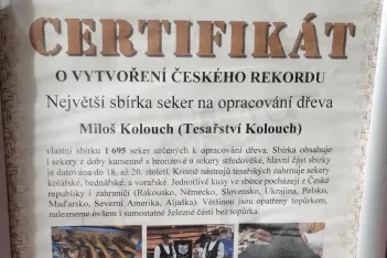 Certifikát – Největší sbírka seker